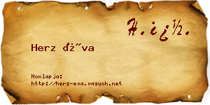 Herz Éva névjegykártya